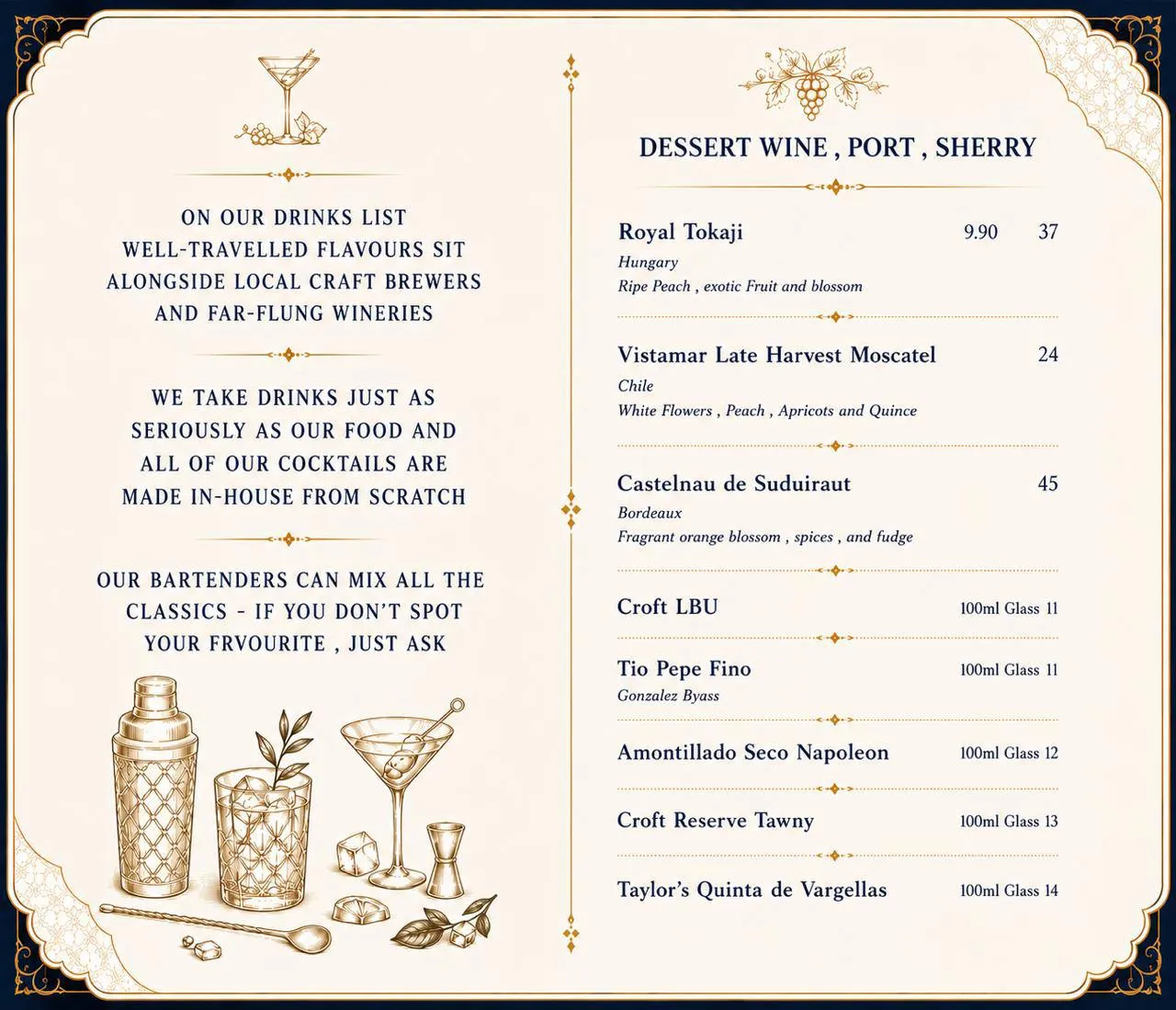 Drinks menu page 5