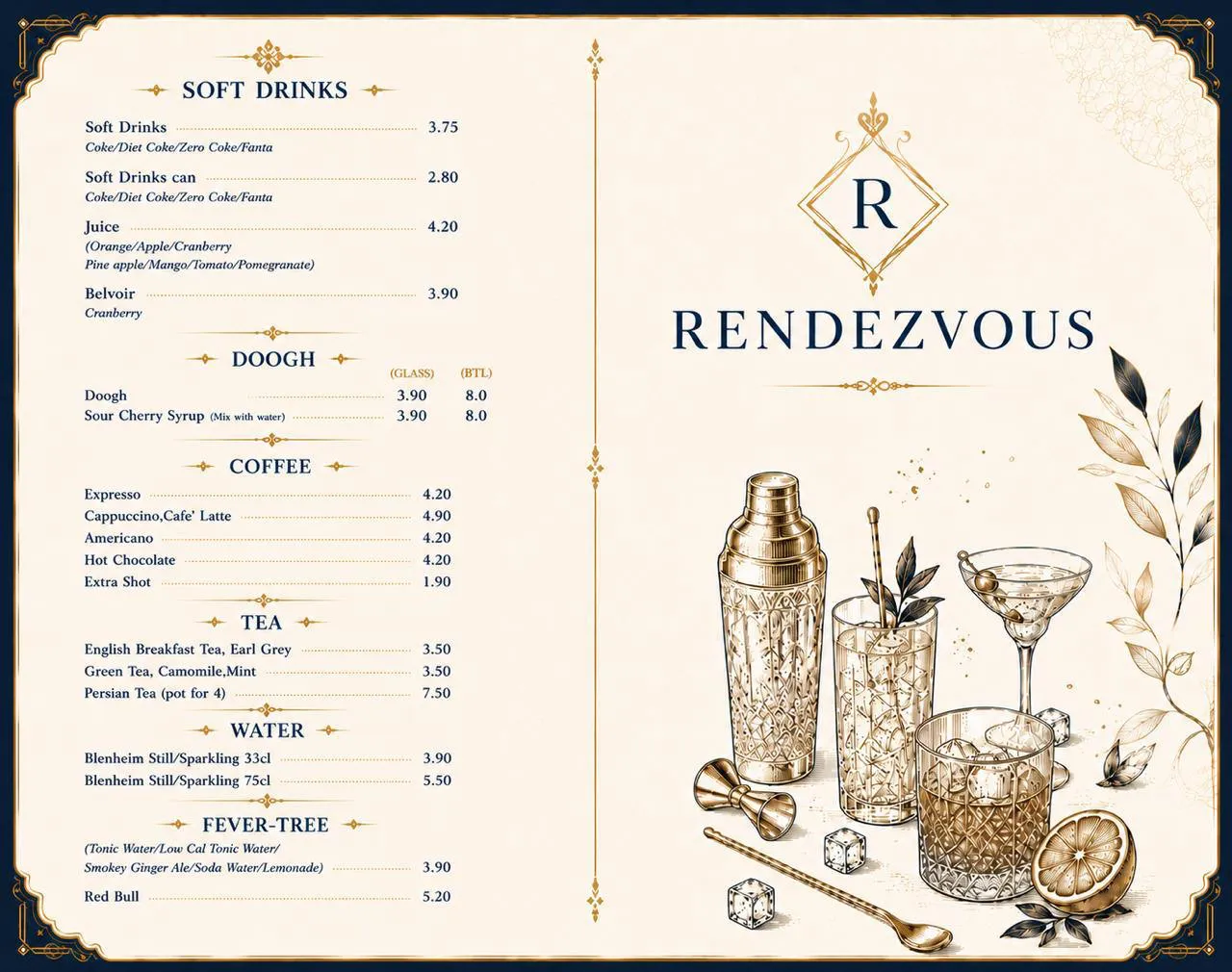 Drinks menu page 6